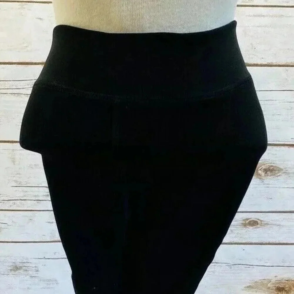 SECRET CROWN Women Stretchy Slim Fit High Waist Black Legging Pants One Size NWT